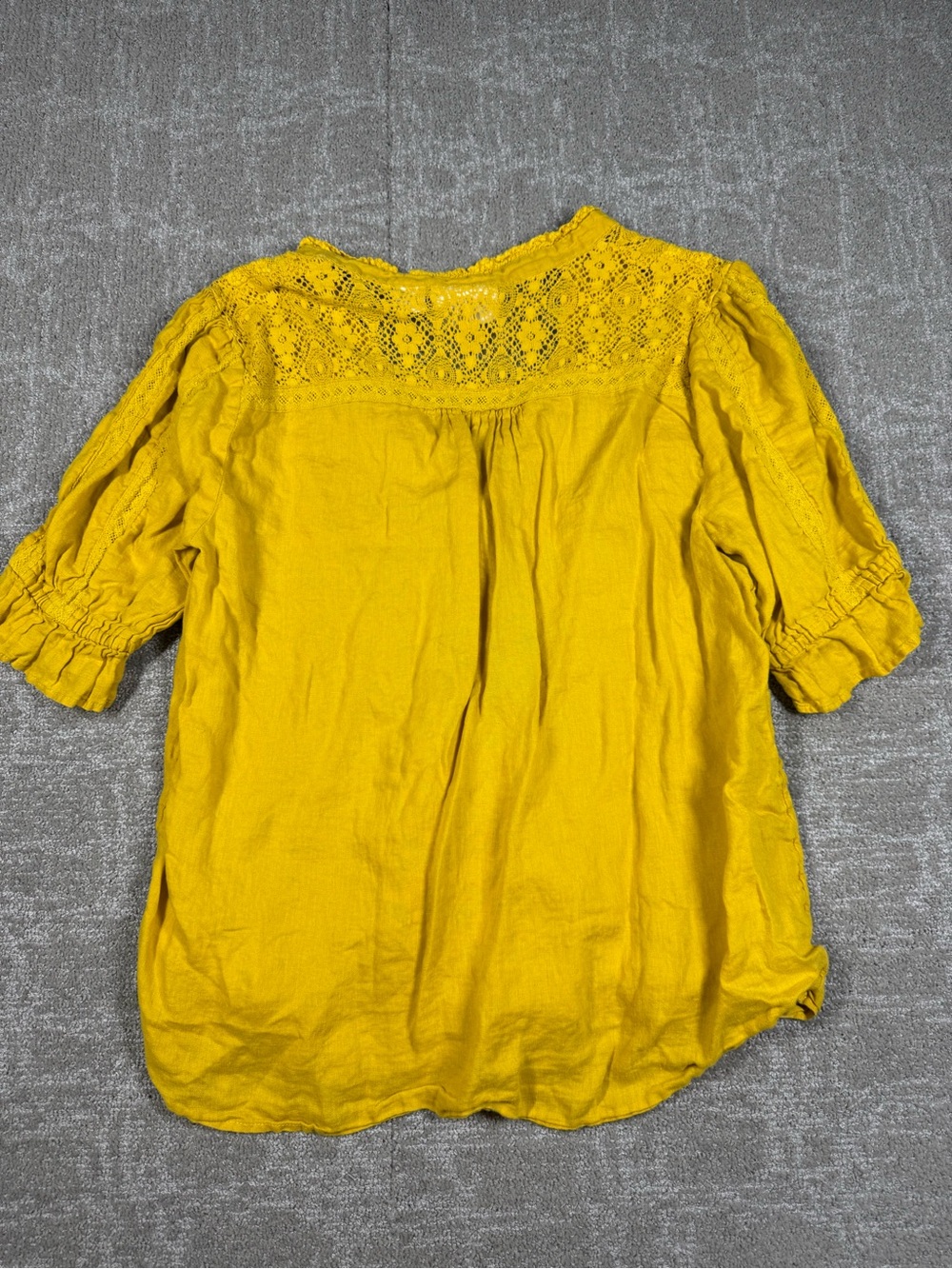 Anthropologie Maeve Magritte Linen Button Down Blouse Top Size 12 - Picture 8 of 8